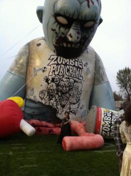 Me hangin' out with Phil while his guts are hangin' out with me.